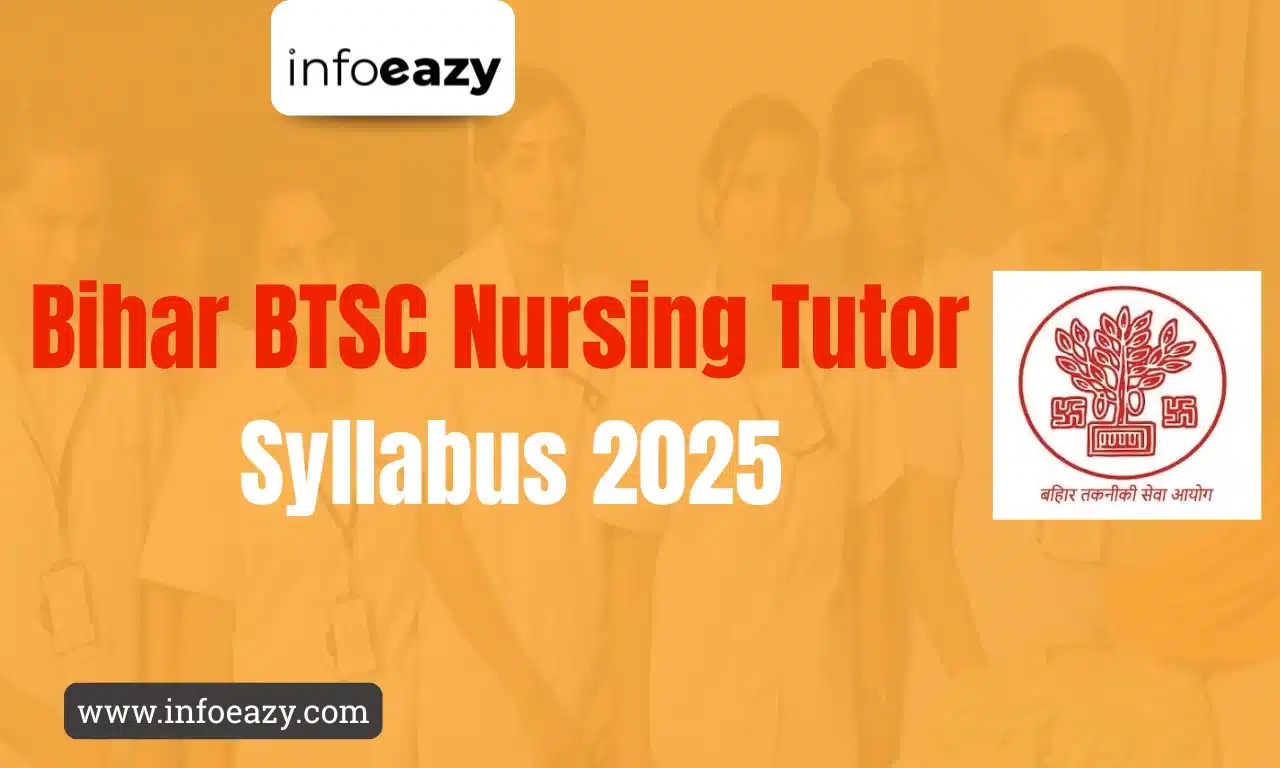 Bihar BTSC Nursing Tutor Syllabus 2025